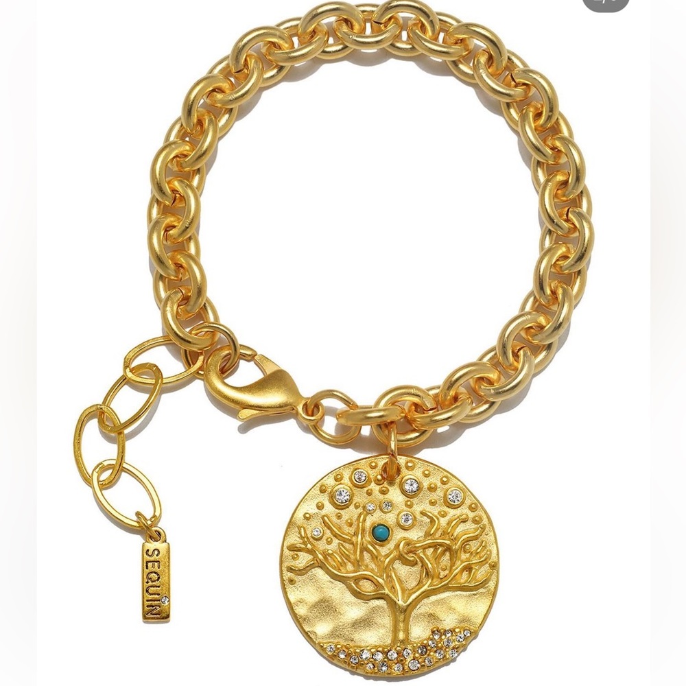 Tree of life sequin bracelet